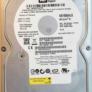 WD 1600AAJS-22PSA0 xxxT2xxx 06-SEP-2007