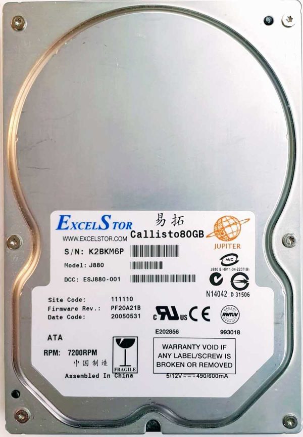 ExcelStor J880 31-MAY-2005