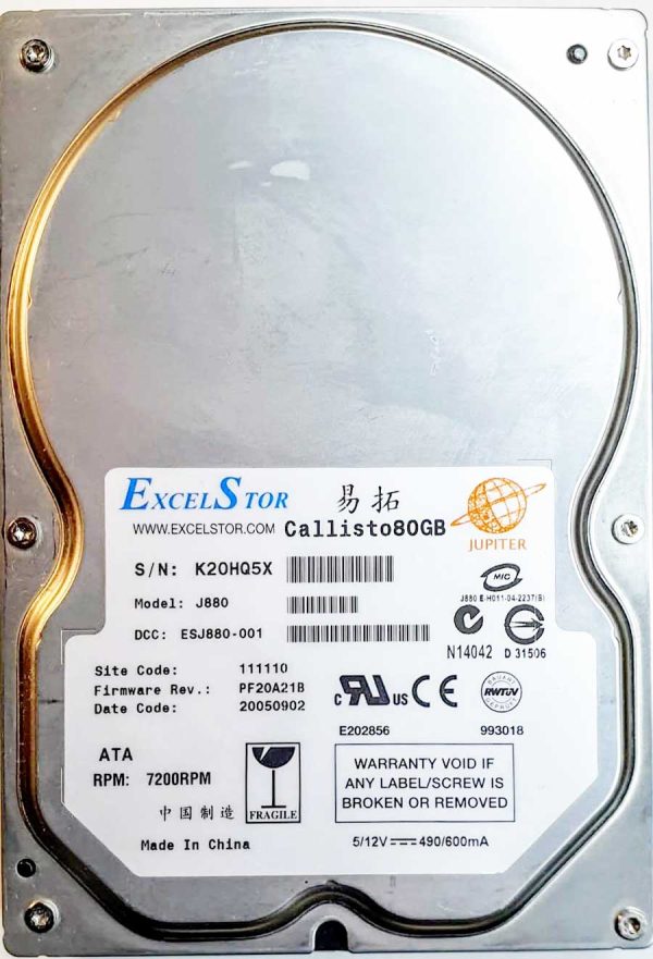 ExcelStor J880 02-SEP-2005