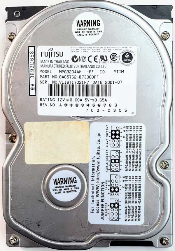 Fujitsu MPG3204AH JUL-2001