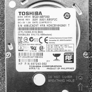 Toshiba MQ01ABF050 HDKCB16H2A01 22-APR-2015