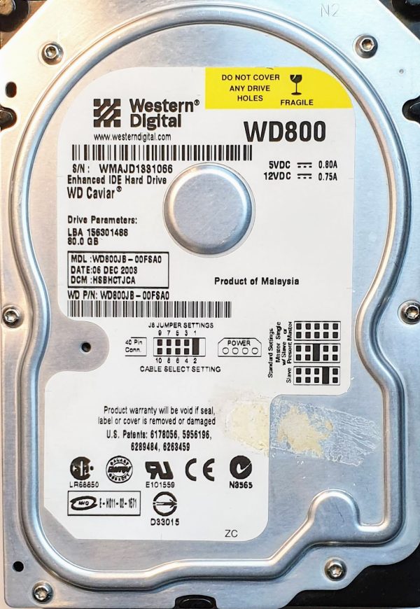WD800JB-00FSA0 xxxxxTJxx