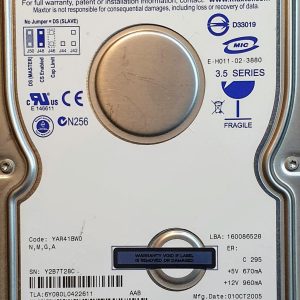 Donor hard drive Maxtor 6Y080L0 82GB YAR41BW0