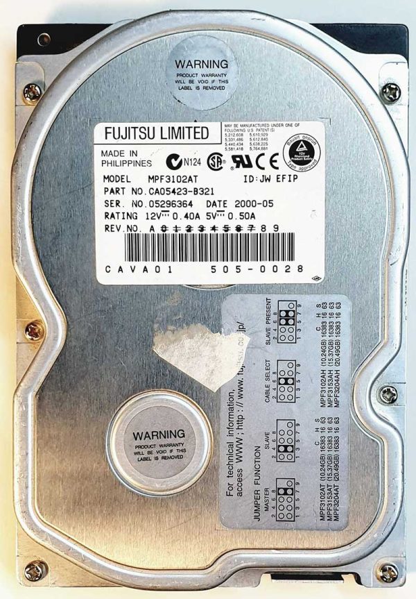 Fujitsu MPF3102AT May 2000