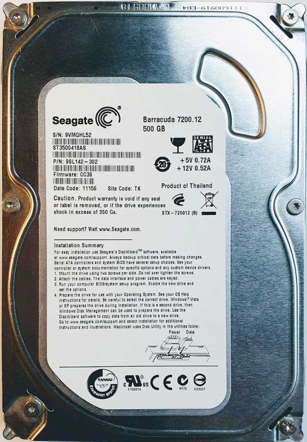Seagate ST3500418AS 9VMxx