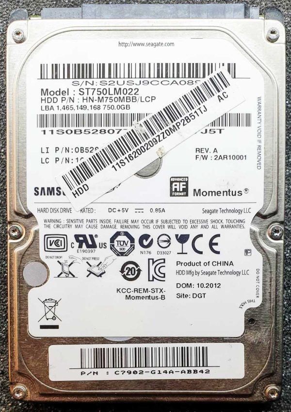 Samsung HN-M750MBB OKT-2012