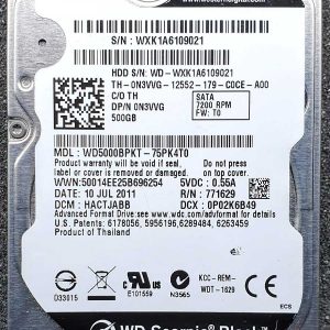 WD 5000BPKT-75PK4T0 xxxTJxxx 10-JUL-2011