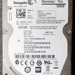 Seagate ST500LT012-1DG142 W3Pxx 31-AUG-2013
