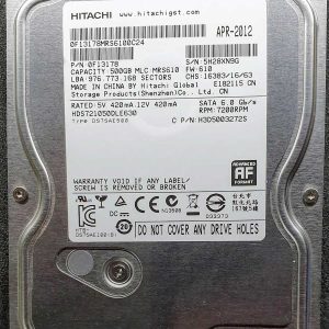 Hitachi HDS721050DLE630 5H28XN9G APR-2012