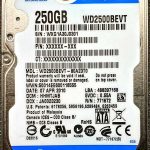 WD 2500BEVT-80A23T0 xxxTJxxx 07-APR-2010