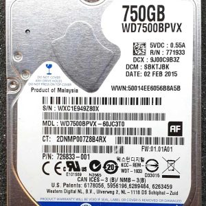WD 7500BPVX-60JC3T0 xxxTJxxx 02-FEB-2015