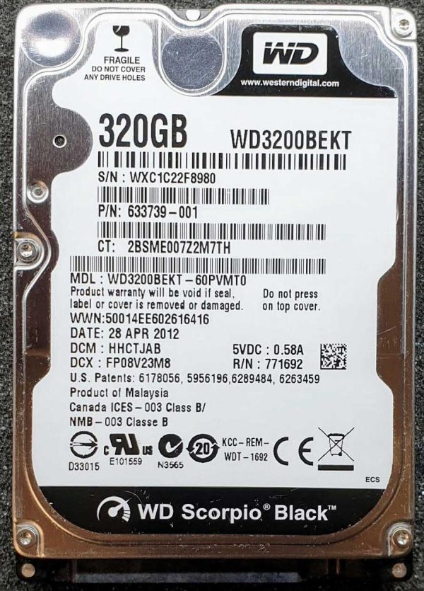 WD 3200BEKT-60PVMT0 xxxTJxxx 28-APR-2012