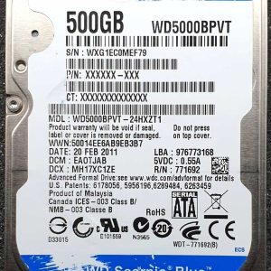 WD 5000BPVT-24HXZT1 xxxTJxxx 20-FEB-2011