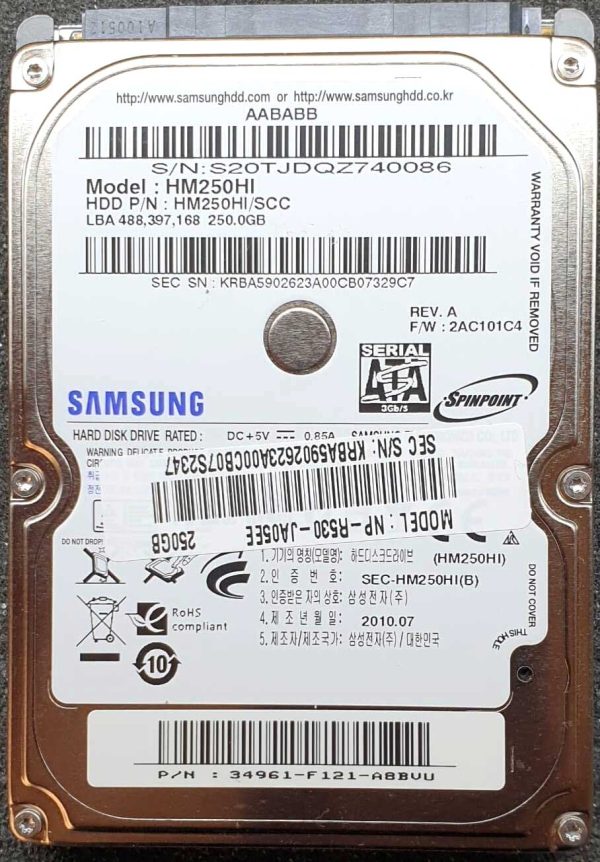 Samsung HM250HI JUL-2010