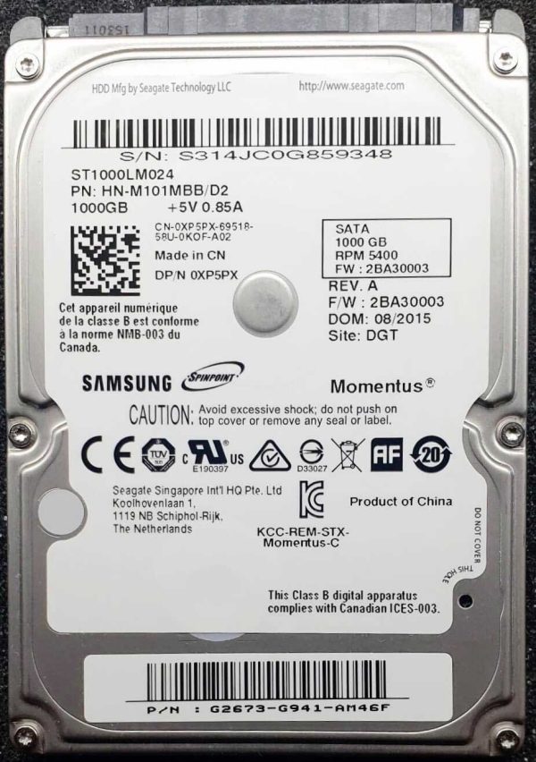 Samsung ST1000LM024 AUG-2015