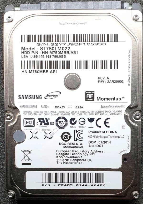 Samsung ST750LM022 JAN-2014