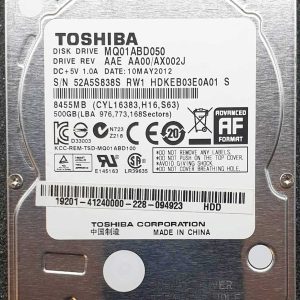 Toshiba MQ01ABD050 HDKEB03E0A01 10-MAY-2012