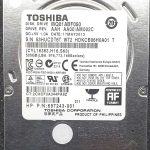 Toshiba MQ01ABF050 HDKCB06H0A01 17-MAY-2013