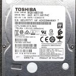 Toshiba MQ01ABD100 HDKEB98H8A01 13-JAN-2018