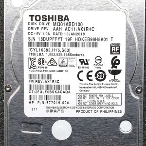 Toshiba MQ01ABD100 HDKEB98H8A01 13-JAN-2018
