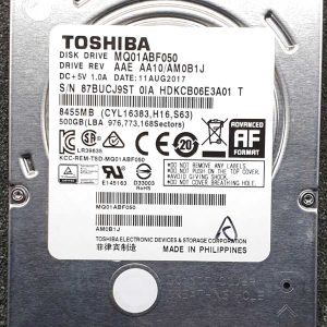 Toshiba MQ01ABF050 11-AUG-2017