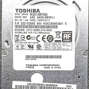 Toshiba MQ01ABF050 HDKCB06E0A01 13-DEC-2012