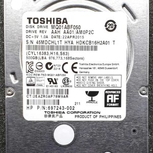 Toshiba MQ01ABF050 HDKCB16H2A01 22-APR-2015
