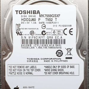 Toshiba MK7559GSXF HDD2J60 15-SEP-2011
