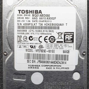 Toshiba MQ01ABD050 HDKEB03G0A01 05-APR-2013