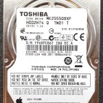 Toshiba MK2555GSXF HDD2H74 10-NOV-2009