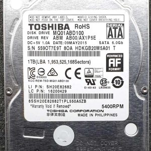 Toshiba MQ01ABD100 HDKGB20M5A01 09-MAY-2015