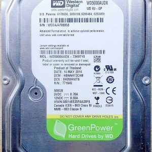WD 5000AUDX-73H9TY0 xxxT2xxx 14-MAY-2014