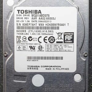 Toshiba MQ01ABD075 HDKBB97R0A01 08-AUG-2013