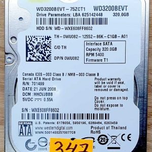 WD 3200BEVT-75ZCT1 xxxVJxxx 21-JUN-2008