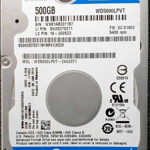 WD 5000LPVT-24G33T1 xxxTJxxx 08-JAN-2014