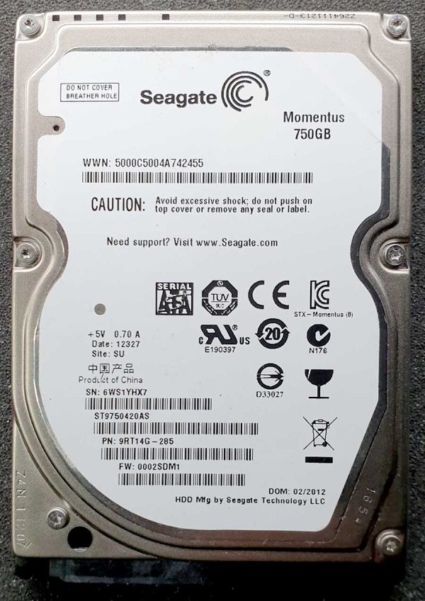 Seagate ST9750420AS 6WSxxx 12-FEB-2012