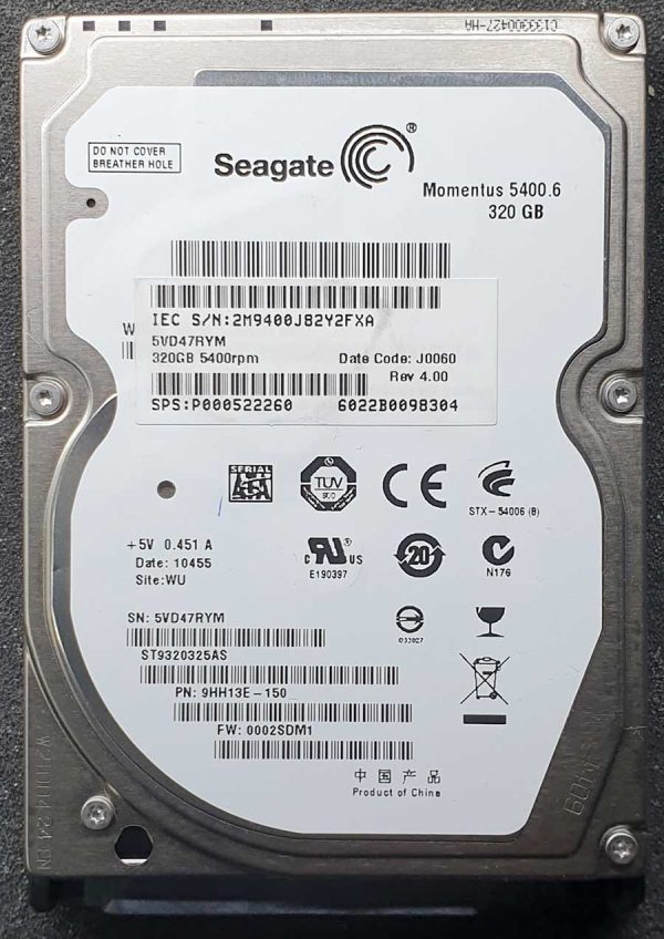 Seagate ST9320325AS 5VDxxx 10-MAY-2010