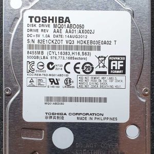 Toshiba MQ01ABD050 HDKEB03E0A02 14-AUG-2012