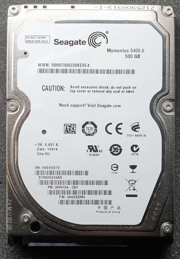 Seagate ST9500325AS 6VExxx 11-APR-2010
