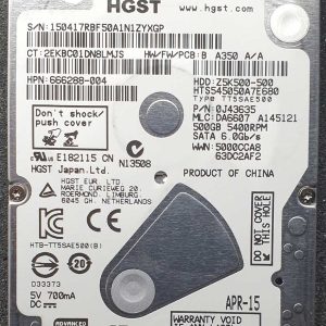 HGST HTS545050A7E680 DA6607 APR-2015