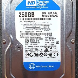 WD 2500AAKS-00UU3A0 xxxTJxxx 03-MAR-2010