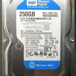 WD 2500AAKS-00UU3A0 xxxTJxxx 03-MAR-2010