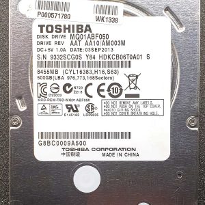 Toshiba MQ01ABF050 HDKCB06T0A01 03-SEP-2013