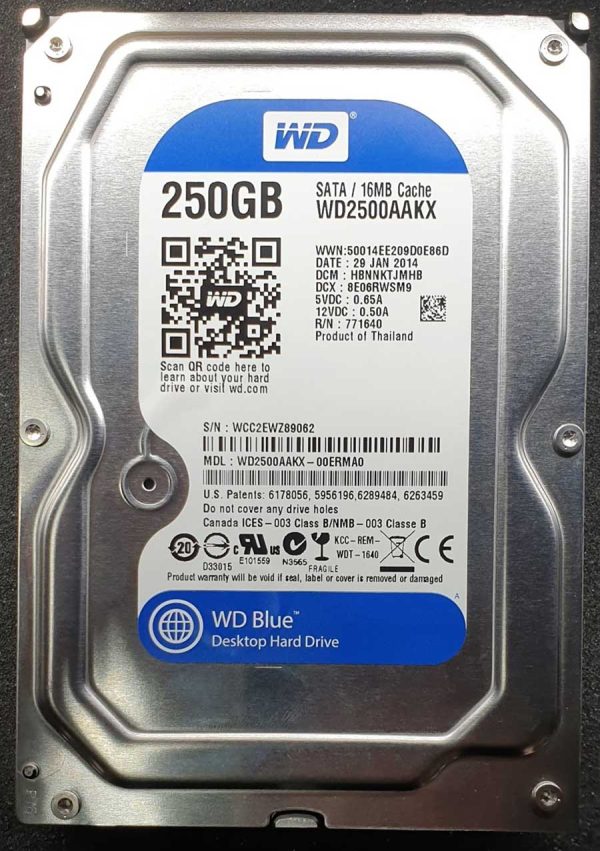 WD 2500AAKX-00ERMA0 xxxTJxxx 29-JAN-2014