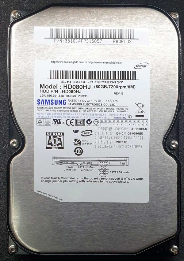 Samsung HD080HJ MAR-2007