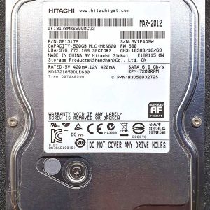 Hitachi HDS721050DLE630 MRS600 MAR-2012