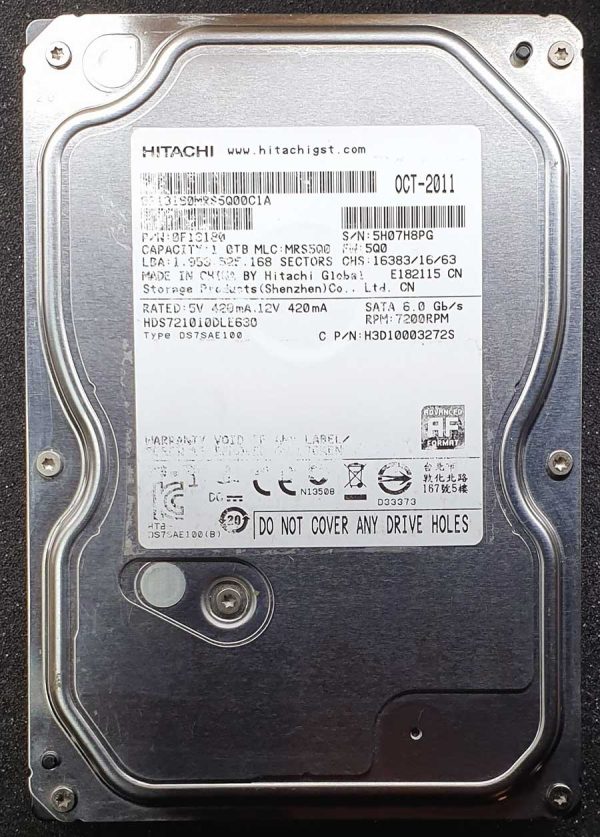 Hitachi HDS721010DLE630 MRS500 OCT-2011