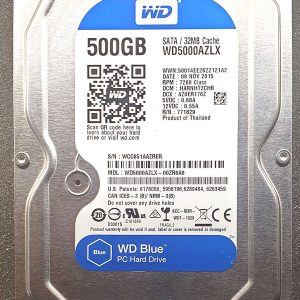 WD 5000AZLX-00ZR6A0 xxxT2xxx 09-NOV-2015