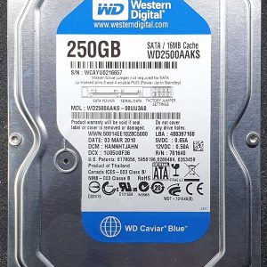 WD 2500AAKS-00UU3A0 xxxTJxxx 03-MAR-2010