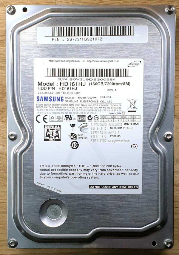 Samsung HD161HJ MAR-2009